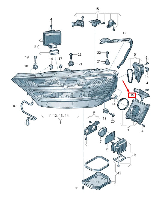 NEW AUDI A8 4N RIGHT HEADLIGHT BRACKET 4N0941454A