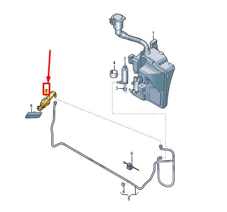 new audi a1 gb front left headlight washer pump 82a955101a original