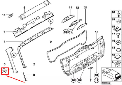 NEW BMW 3 E46 TAILGATE TRIM PANEL CLIP 51498234709 8234709 ORIGINAL