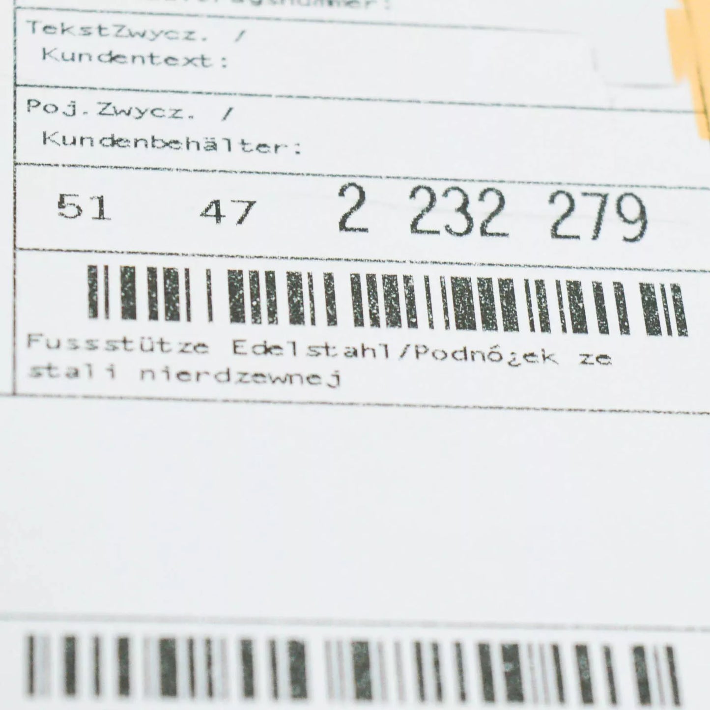 NEW BMW 3 F30 M PERFORMANCE STAINLESS STEEL FOOTREST 51472232279 2232279