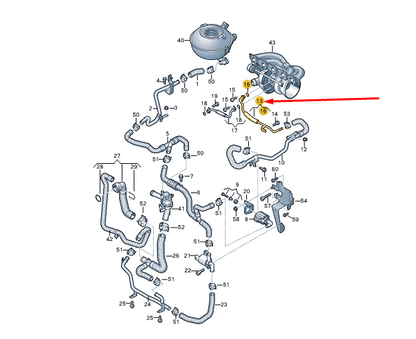 NEW CUPRA FORMENTOR FEED COOLANT PIPE 07K121497H ORIGINAL