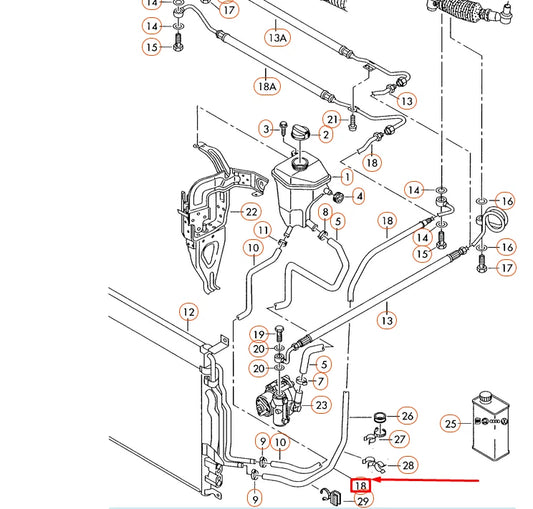NEW AUDI A8 4E POWER STEERING RETURN HOSE PIPE LHD 4E1422891P ORIGINAL