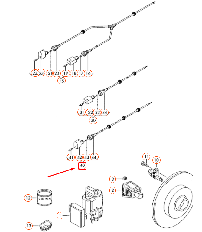 NEW VW TRANSPORTER T5 FRONT RIGHT SPEED SENSOR WIRING HARNESS 7E0927903A