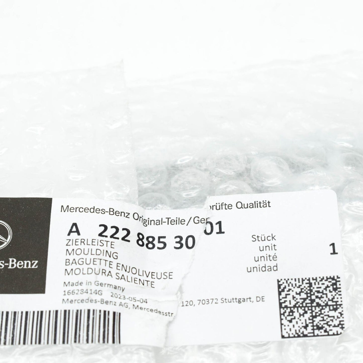 NEW MERCEDES-BENZ S W222 REAR LEFT BUMPER MOLDING A2228853001 ORIGINAL
