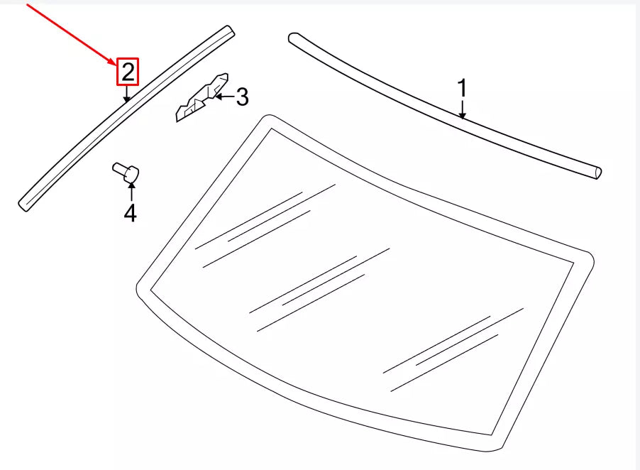 NEW VW TOUAREG 7L FRONT RIGHT WINDSHIELD MOLDING 7L68543289B9 ORIGINAL