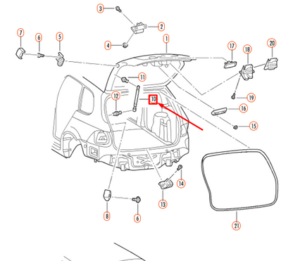 NEW VOLKSWAGEN GOLF MK6 VARIANT REAR LID GAS FILLED STRUT 1K9827550B ORIGINAL