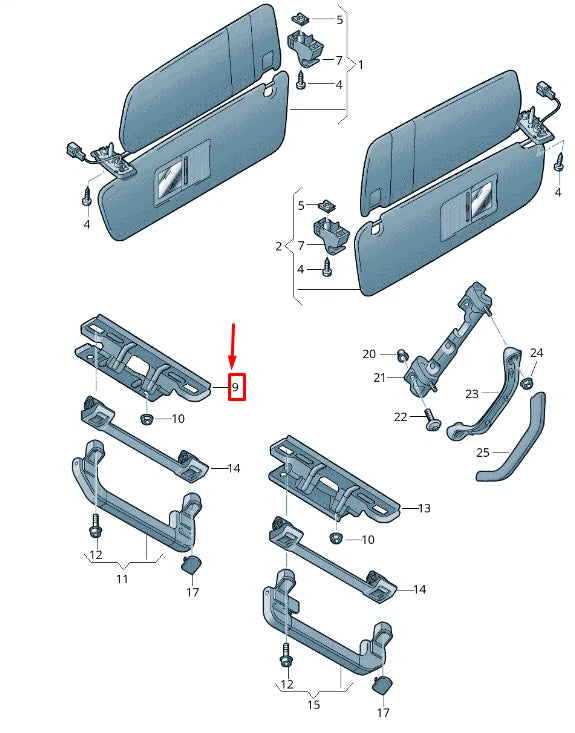 NEW VW TOUAREG 7P MK2 FRONT GRAB HANDLE BRACKET 7P0857647D