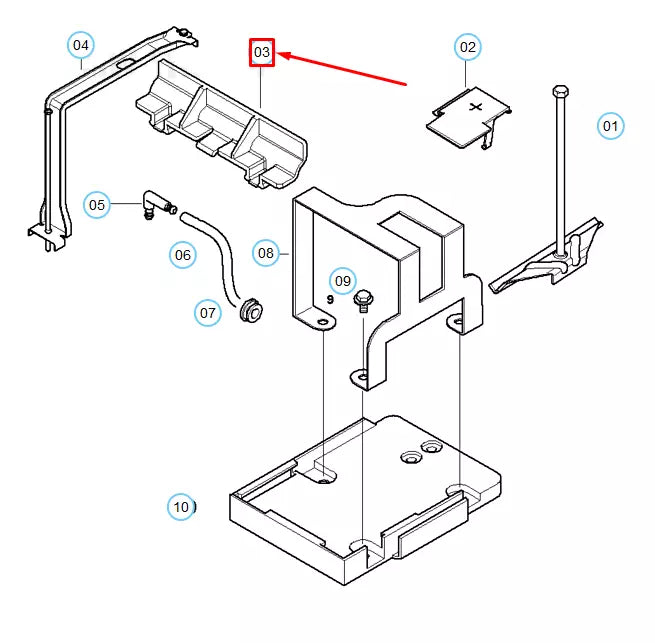 NEW BMW Z4 E85 BATTERY ADAPTER HOLDER PIECE 61216911025 ORIGINAL