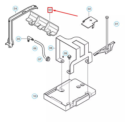 NEW BMW Z4 E85 BATTERY ADAPTER HOLDER PIECE 61216911025 ORIGINAL