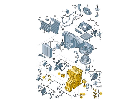 NEW VOLKSWAGEN ARTEON 3H7 AIR DISTRIBUTION HOUSING RHD 5QK820353A ORIGINAL