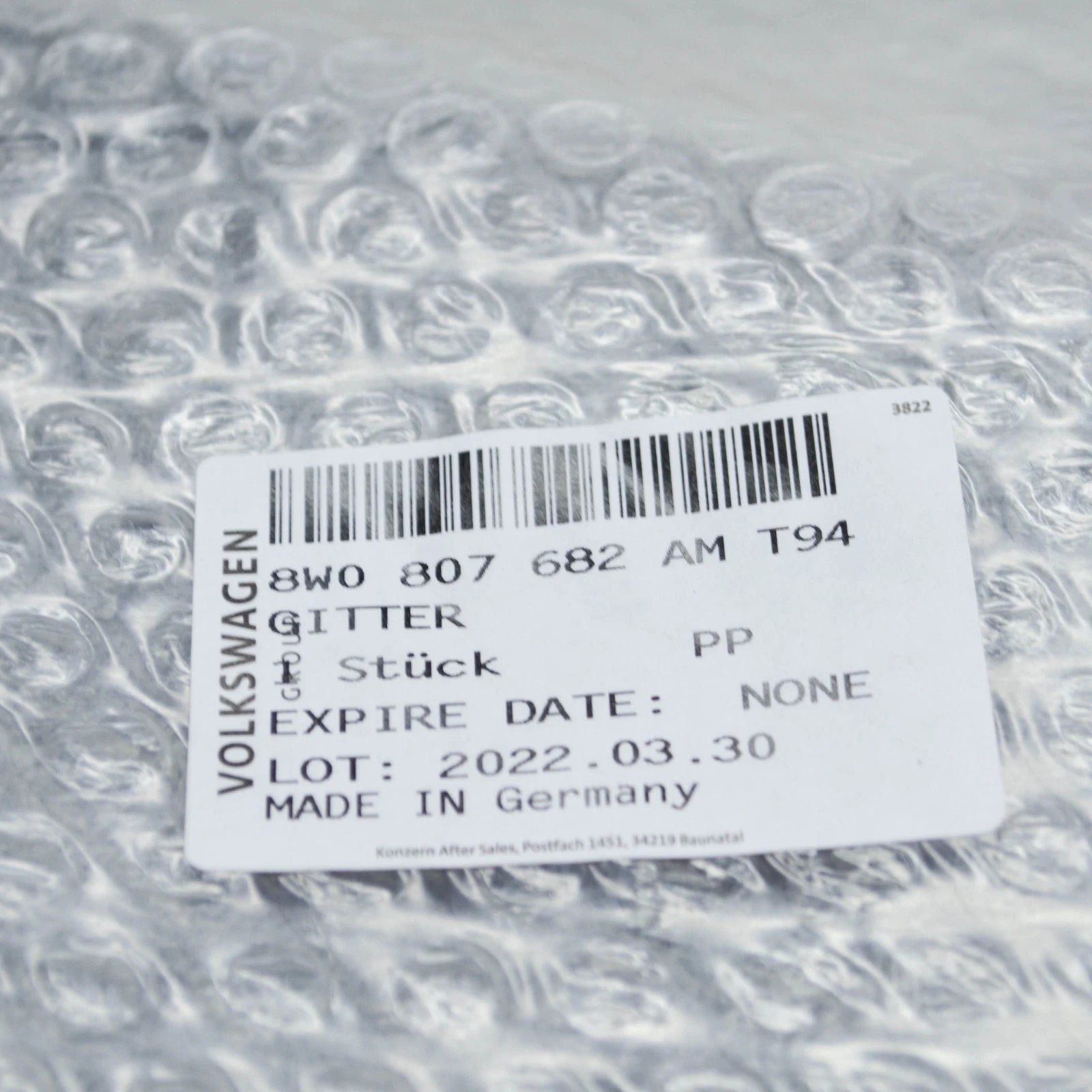 NEW AUDI A4 AVANT B9 FRONT RIGHT BUMPER GRILLE 8W0807682AMT94