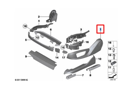 NEW BMW 5 GRAN TURISMO F07 FRONT LEFT OUTER SEAT TRIM RAIL 52109168211 ORIGINAL