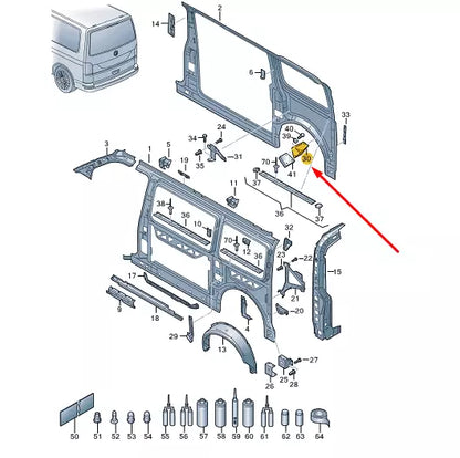 NEW VW TRANSPORTER T6 REAR SEAT BELT RIGHT RETAINING BRACKET 7H3810414