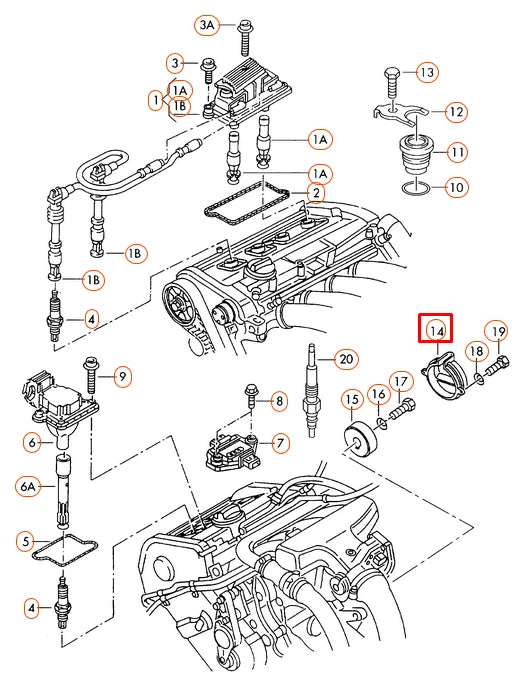 NEW AUDI A6 C5 CAMSHAFT POSITION SENSOR 058905161B 2005 ORIGINAL