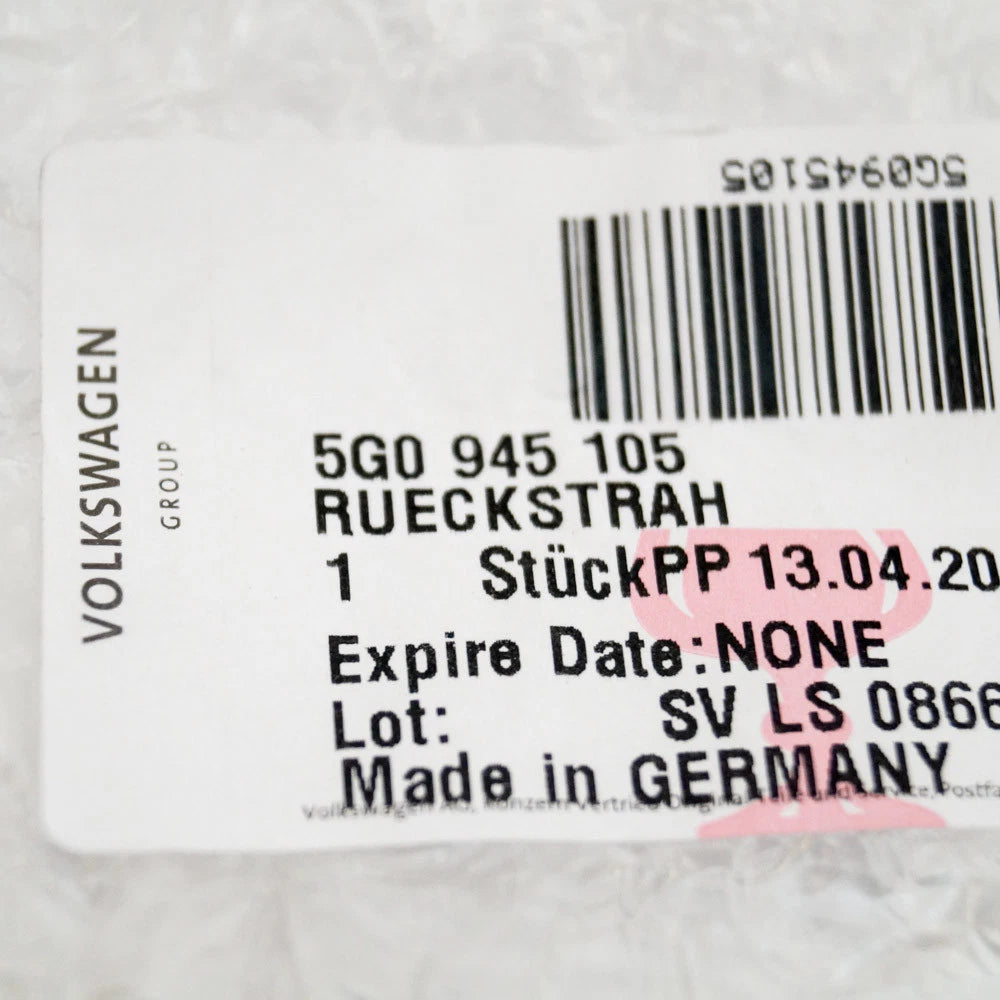 NEW VW GOLF MK7 REAR BUMPER REFLECTOR LEFT SIDE 5G0945105 2017 ORIGINAL