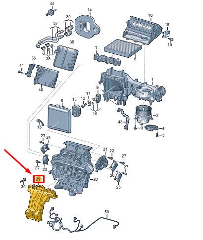 new audi a1 gb air guide channel lhd 2q1819381a original