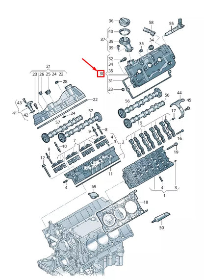 NEW AUDI Q8 4MN LEFT CYLINDER HEAD COVER 059103469DE ORIGINAL