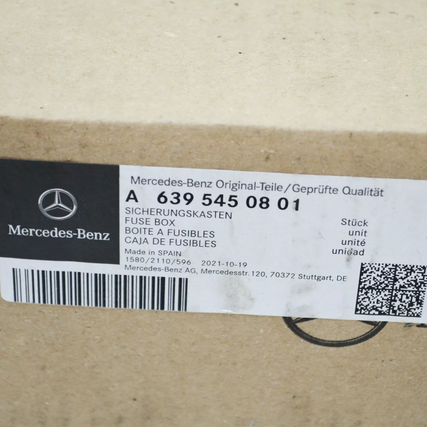 NEW MERCEDES-BENZ VITO W639 FUSE BOX A6395450801 ORIGINAL