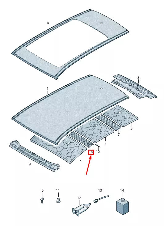 NEW AUDI Q7 4M CENTER ROOF CROSS MEMBER 4M0817969C