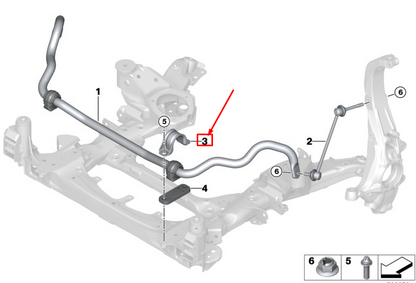 new bmw x5 g05 front stabilizer support 31356891410 original