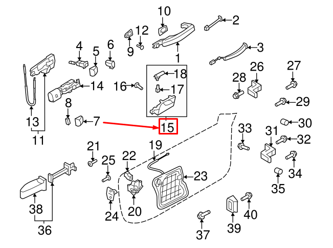 new audi a5 8t front right interior door handle 8t0837020a1gk original