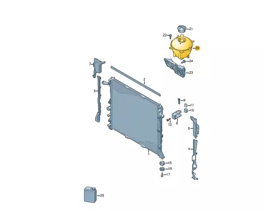 NEW VOLKSWAGEN CRAFTER SZ EXPANSION TANK RESERVOIR TANK 7E0121407D