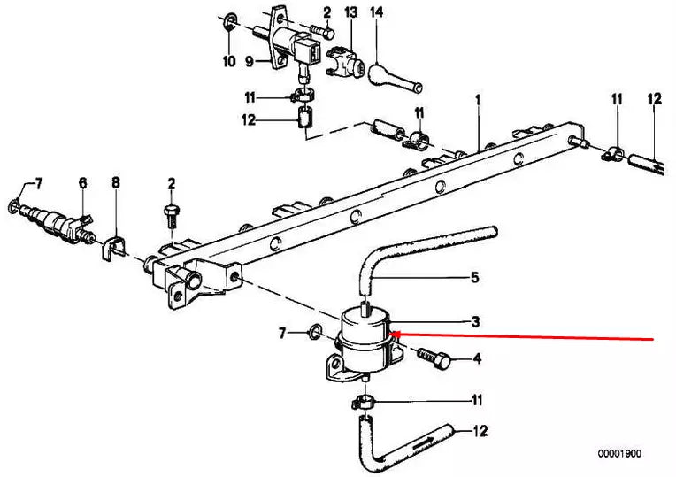 NEW BMW 7 E32 FUEL PRESSURE REGULATOR 13531711541 1711541 ORIGINAL