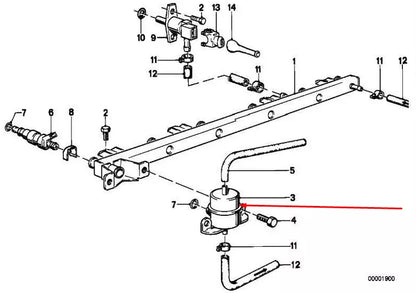 NEW BMW 7 E32 FUEL PRESSURE REGULATOR 13531711541 1711541 ORIGINAL