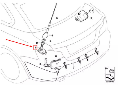 NEW BMW 1 CABRIO E88 RADIO ANTENNA BASE 9127687 65209127687 ORIGINAL