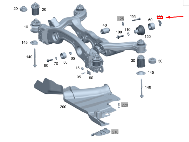 new mercedes-benz gla h247 amg rear axle carrier bracket a2463530400 original