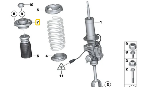 new bmw 5 f10 front shock absorber bracket mount 31306795777 original