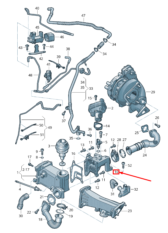 new audi a6 avant c7 engine valve housing 059131223 original