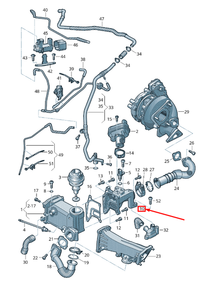new audi a6 avant c7 engine valve housing 059131223 original