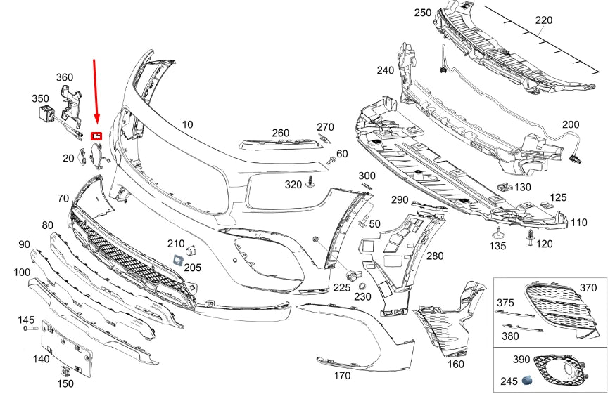 NEW MERCEDES-BENZ GLB X247 FRONT BUMPER TOW EYE COVER A24788541069999 ORIGINAL