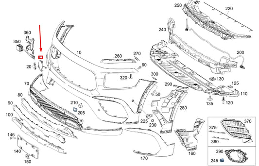 NEW MERCEDES-BENZ GLB X247 FRONT BUMPER TOW EYE COVER A24788541069999 ORIGINAL