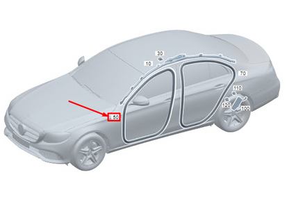 new mercedes-benz s w223 front door seal rubber a2236970100 original