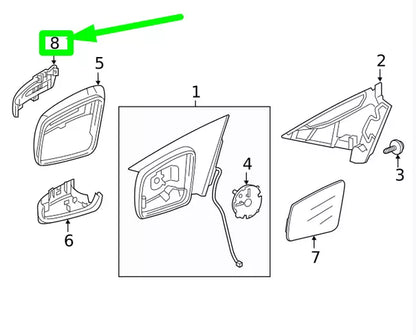 NEW MB E W212 FRONT LEFT DOOR MIRROR TURN INDICATOR A2129067201