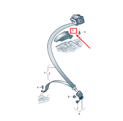 new audi a5 f5 rear right seat belt guide 8w6857792 ds2 8w6857792ds2 original