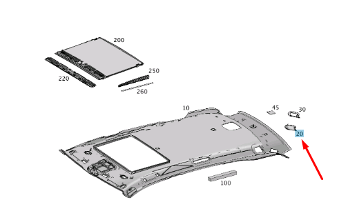 NEW MB GLE W166 REAR RIGHT ROOF SPEAKER COVER GRILLE A16669401377H52 ORIGINAL