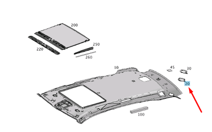 NEW MB GLE W166 REAR RIGHT ROOF SPEAKER COVER GRILLE A16669401377H52 ORIGINAL