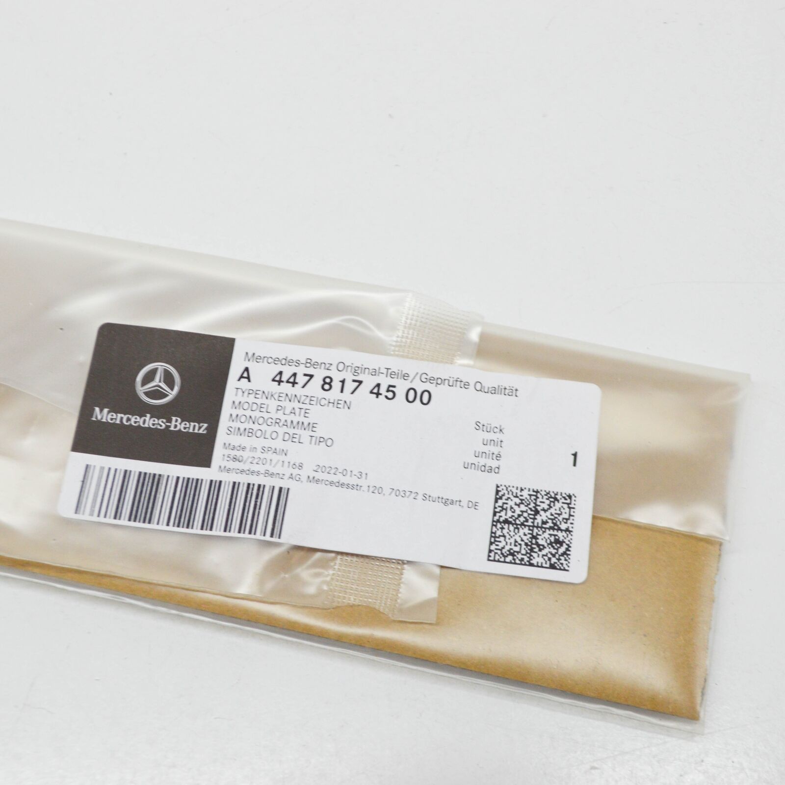 NEW MERCEDES-BENZ VITO TOURER W447 REAR DOOR MODEL PLATE A4478174500 ORIGINAL