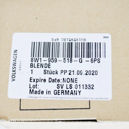 NEW AUDI A4 B9 FRONT RIGHT DOOR SWITCH TRIM LHD 8W1959518G6PS