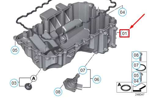 NEW BMW 1 F20 OIL PAN 11137618512 7618512 ORIGINAL