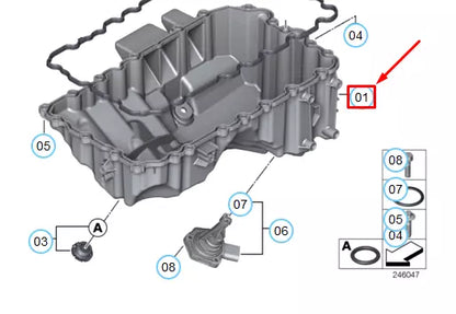NEW BMW 1 F20 OIL PAN 11137618512 7618512 ORIGINAL