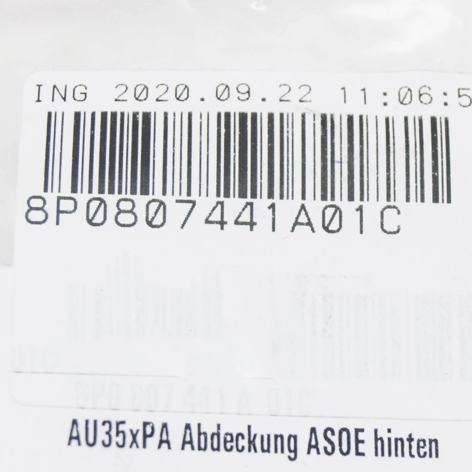 NEW AUDI A3 CONVERTIBLE 8P7 REAR BUMPER TOW HOOK COVER CAP 8P0807441A01C