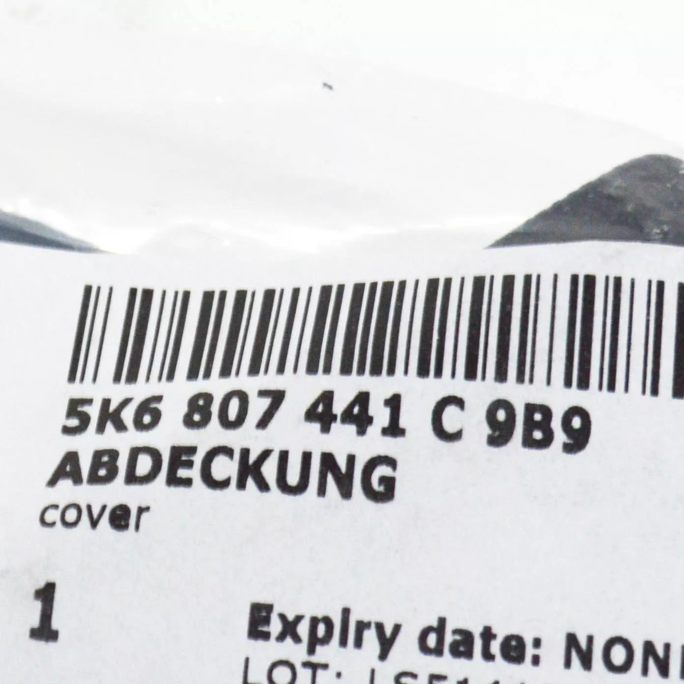 NEW VW GOLF MK6 GTI REAR BUMPER TOW HOOK EYE CAP COVER 5K6807441C 9B9 ORIGINAL