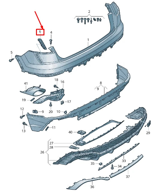 NEW AUDI RSQ8 REAR LEFT BUMPER TRIM 4M8853467T94