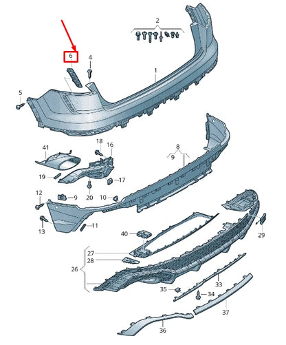 NEW AUDI RSQ8 REAR LEFT BUMPER TRIM 4M8853467T94