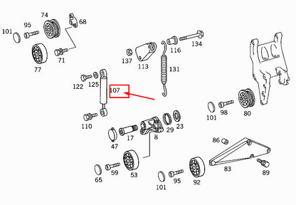 NEW MERCEDES-BENZ VITO 638 POLY BELT ADJUSTER SHOCK ABSORBER A6042000214