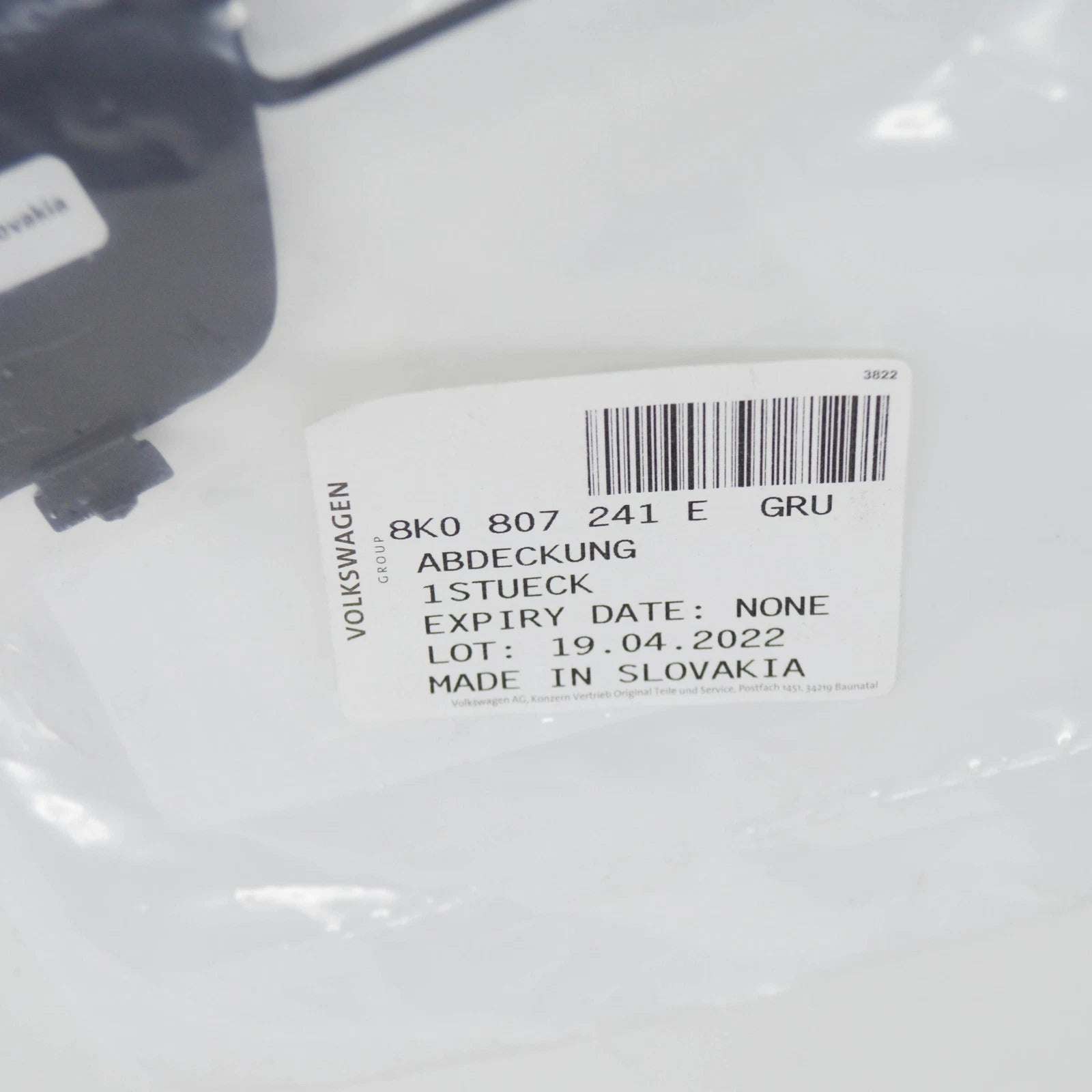 NEW AUDI A4 B8 FRONT BUMPER TOW HOOK EYE COVER 8K0807241EGRU ORIGINAL